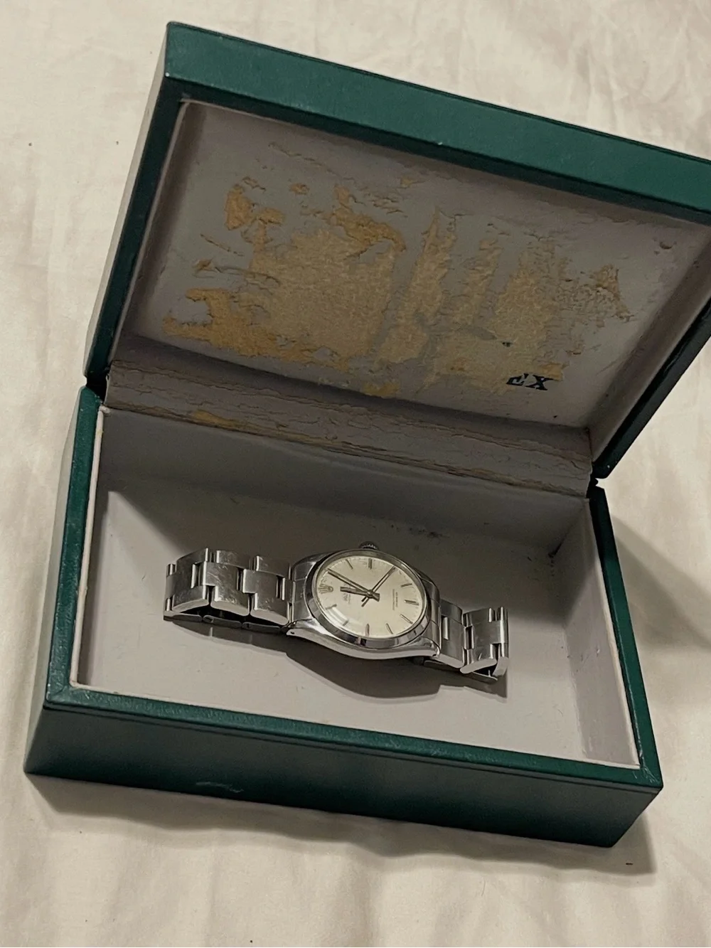 Rolex Silver Dial Oyster Perpetual Stainless Steel 33mm Watch